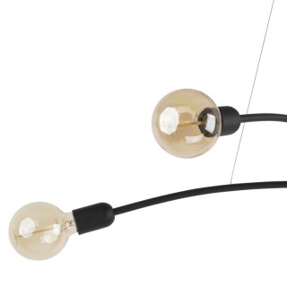 Suspension Helix 4 lumières – noir – en métal – style moderne