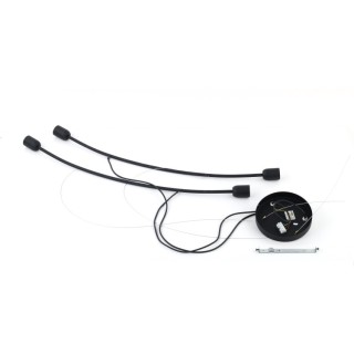 Suspension Helix 4 lumières – noir – en métal – style moderne