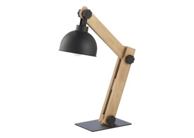 Veilleuse Oslo 1 lumière – pin & noir – en métal et bois – style moderne