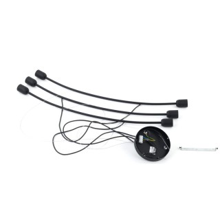 Suspension Helix 6 lumières – noir – en métal – style moderne et loft