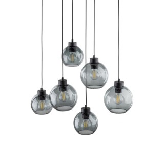 Suspension Cubus 6 lumières – noir – en métal – style moderne et chic