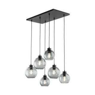 Suspension Cubus 6 lumières – noir – en métal – style moderne et chic