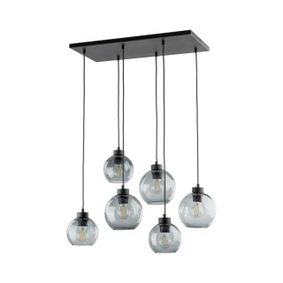 Suspension Cubus 6 lumières – noir – en métal – style moderne et chic