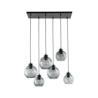 Suspension Cubus 6 lumières – noir – en métal – style moderne et chic