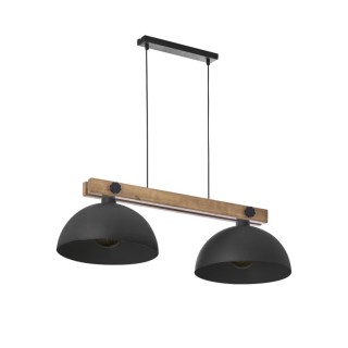 OSLO LAMPE SUSPENDUE NOIRE 2 PLATS
