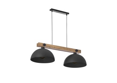 OSLO LAMPE SUSPENDUE NOIRE 2 PLATS