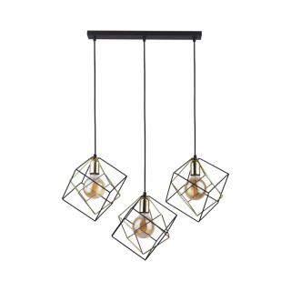 SUSPENSION ALAMBRE 3 BANDES PLATES NOIRES/VERTES