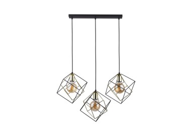 SUSPENSION ALAMBRE 3 BANDES PLATES NOIRES/VERTES