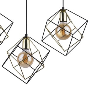 SUSPENSION ALAMBRE 3 BANDES PLATES NOIRES/VERTES