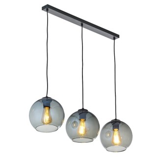 Suspension Cubus 3 lumières – noir – en métal – style moderne