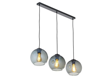 Suspension Cubus 3 lumières – noir – en métal – style moderne