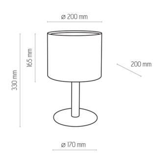 LAMPE DE CHEVET DEVA BLANCHE 1 PLAT FSC 100%, SA-COC-006060