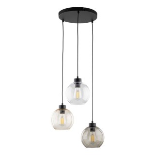 Suspension Cubus 3 lumières – noir – en métal – style moderne