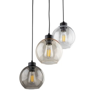 Suspension Cubus 3 lumières – noir – en métal – style moderne