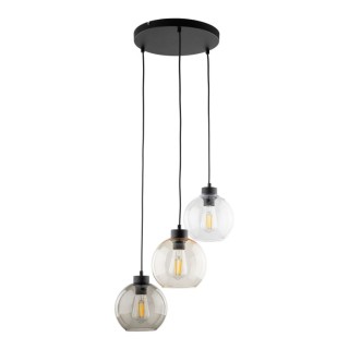 Suspension Cubus 3 lumières – noir – en métal – style moderne