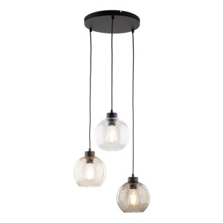 Suspension Cubus 3 lumières – noir – en métal – style moderne