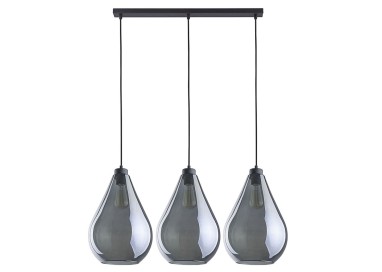 Suspension Fuente 3 lumières – noir – en métal – style moderne