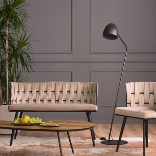 Lampadaire Soho 1 lumière – noir – en métal – style moderne