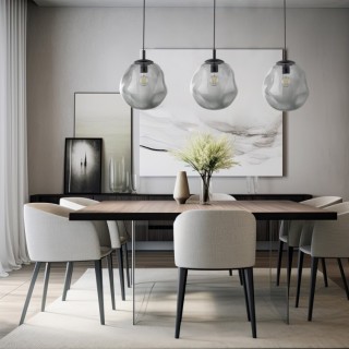 Suspension Sol 1 lumière – noir – en métal – style moderne