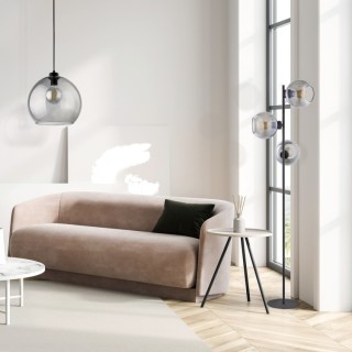 Suspension Cubus 1 lumière – noir – en plastique – style moderne