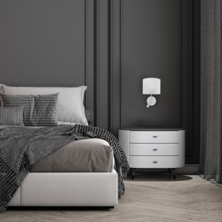 Lampe à poser Richi 2 lumières – blanc – en métal – style moderne