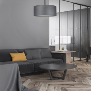 Suspension Rondo 4 lumières – noir – en métal – style moderne