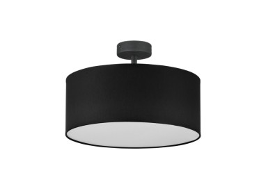 Suspension Rondo 4 lumières – noir – en métal – style moderne