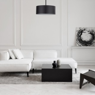 Suspension Rondo 4 lumières – noir – en métal – style moderne