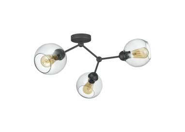 Suspension Fairy 3 lumières – noir – en métal – style moderne