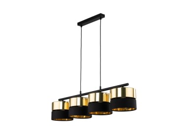 Suspension Hilton 4 lumières – noir – en métal – style moderne et chic