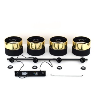 Suspension Hilton 4 lumières – noir – en métal – style moderne et chic