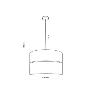 Suspension Hilton 1 lumière – noir – en plastique – style moderne et chic