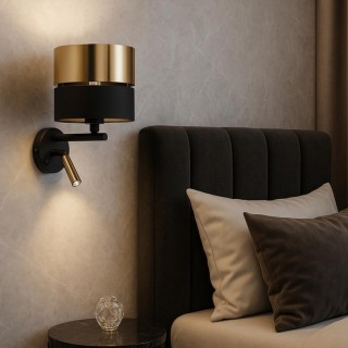 Applique murale Hilton 1 lumière – noir – en métal – style moderne et chic