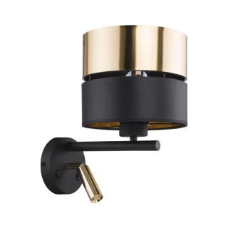 Applique murale Hilton 2 lumières – doré & noir – en métal – style moderne et loft