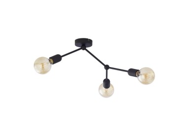 Plafonnier Fantasy 3 lumières – noir – en métal – style moderne