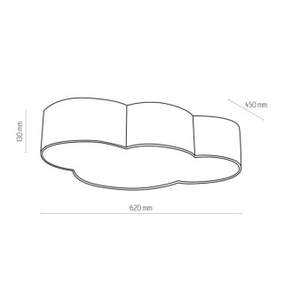 Plafonnier Cloud 4 lumières – blanc – en métal – style moderne