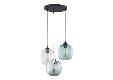 Suspension Elio 3 lumières – noir – en métal – style moderne