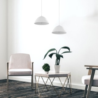 Suspension Faro 1 lumière – blanc – en métal – style moderne