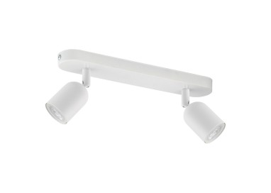 Plafonnier Top 2 lumières – blanc – en métal – style moderne