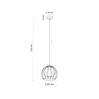 LAMPE À SUSPENSION UNIVERSO NOIR 260 1