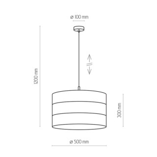 Suspension Tago 1 lumière – noir – en métal – style moderne et chic