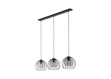 Suspension Universo 3 lumières – noir – en métal – style moderne et chic