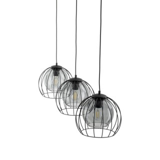 Suspension Universo 3 lumières – noir – en métal – style moderne et chic