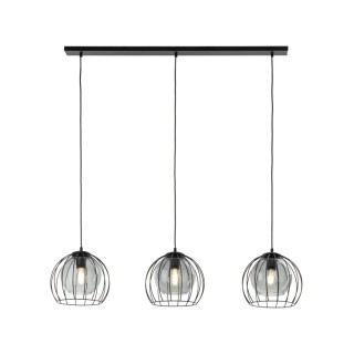 Suspension Universo 3 lumières – noir – en métal – style moderne et chic