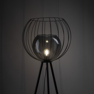 Lampadaire Universo 1 lumière – noir – en métal – style moderne