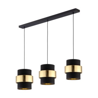 Suspension Calisto 3 lumières – noir – en métal – style moderne et chic
