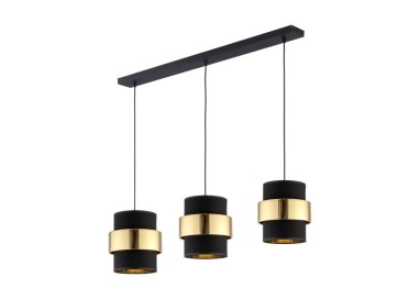 Suspension Calisto 3 lumières – noir – en métal – style moderne et chic