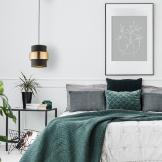 Suspension Calisto 1 lumière – noir – en plastique – style moderne et chic