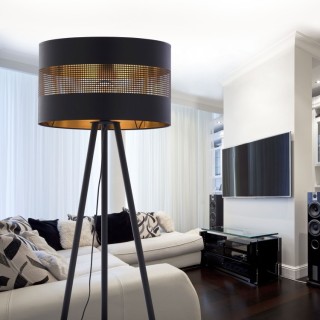 Lampadaire Tago 1 lumière – noir – en métal – style moderne et chic