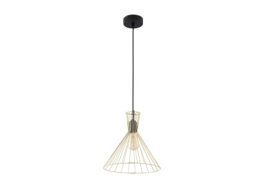 Suspension Sahara 1 lumière – doré & noir – en métal – style moderne